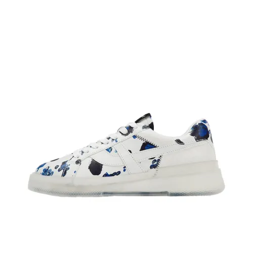 ASH Skateboard Shoes Women's Low-Top White/Blue