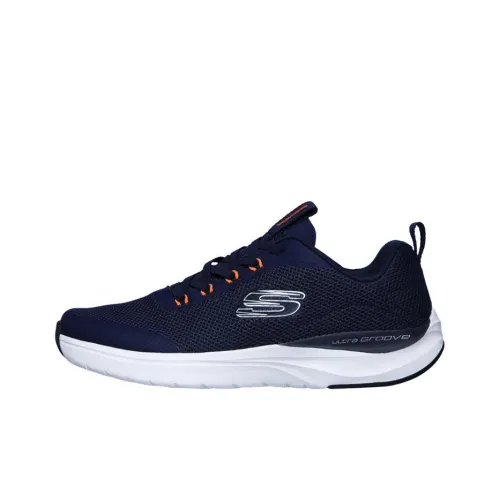 Skechers Ultra Groove Running Shoes Men Low-Top Blue