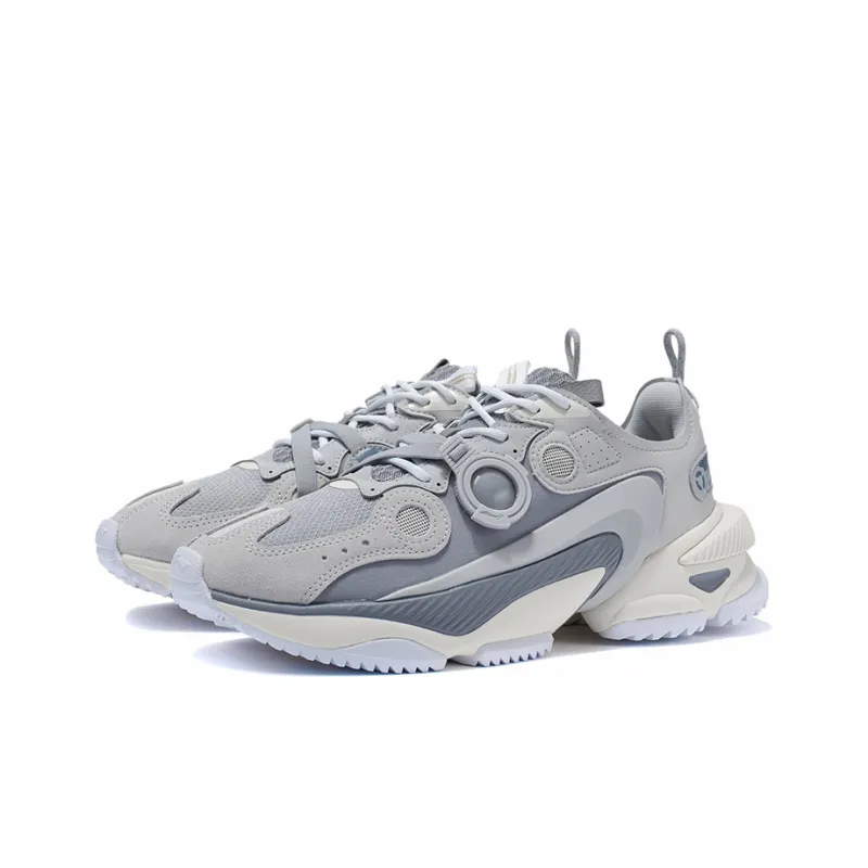 LiNing Nebula M1 Shock Absorbers Slip Resistant, Abrasion Resistant, Lightweight Low Top Sports Casual Shoes Men's Gray-1