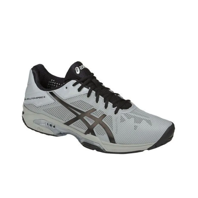 Asics Gel-Solution Speed 3 Oc Low-Top Running Shoes Men's Gray Black-2