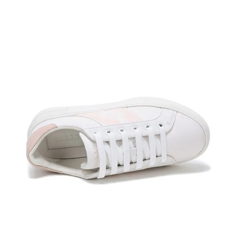 BALLY Low Top Skateboard Shoes Women's White-4