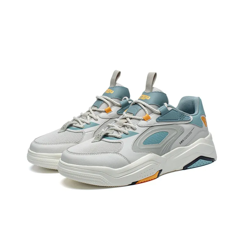 XTEP A New Generation Anti Slip And Wear Resistant Breathable Low Top Sports Casual Shoes Men's Quartz Gray-2