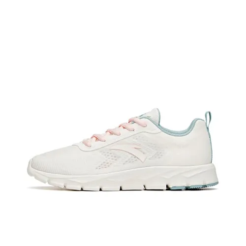 ANTA Running Shoes Women's Low-Top Ivory White/Crab Shell Green