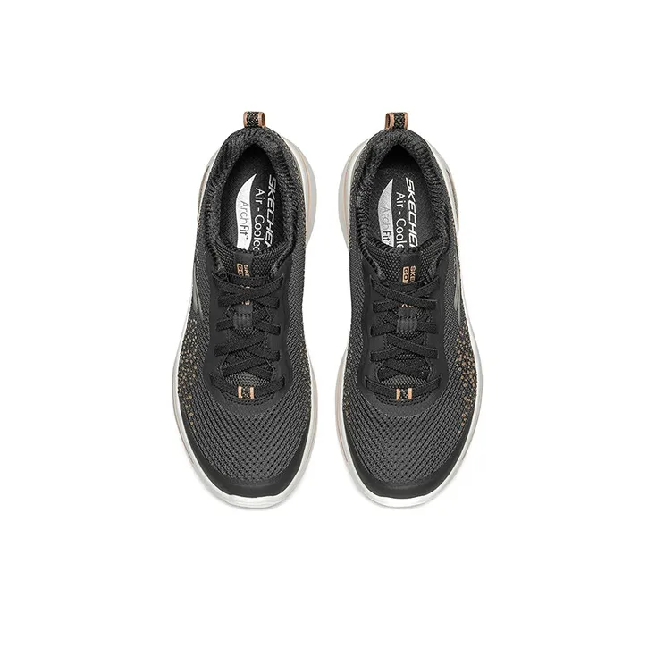 Skechers GO WALK Series Slip On Shoes Women's Low Top Black/Gold-3