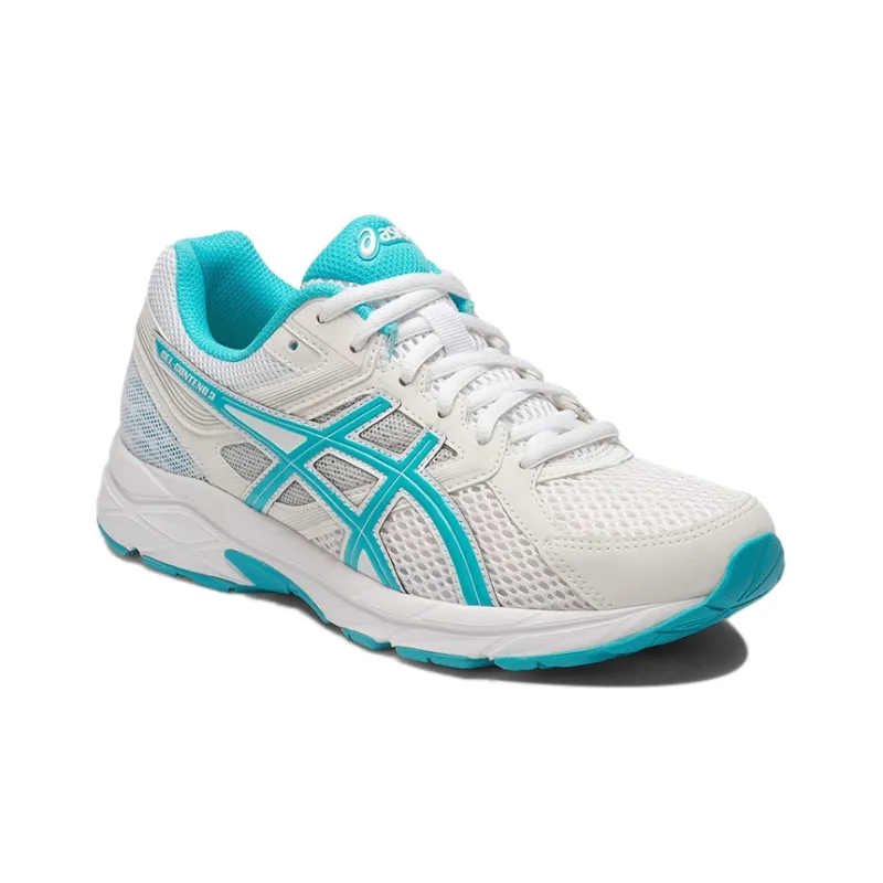 Asics Gel-Contend 3 Breathable And Wear-resistant Low-Top Running Shoes Women's White Blue-2