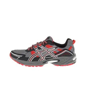 Asics Gel-Venture 4 Anti-Slip And Wear-Resistant Breathable Low-Top Running Shoes Men's Gray Red