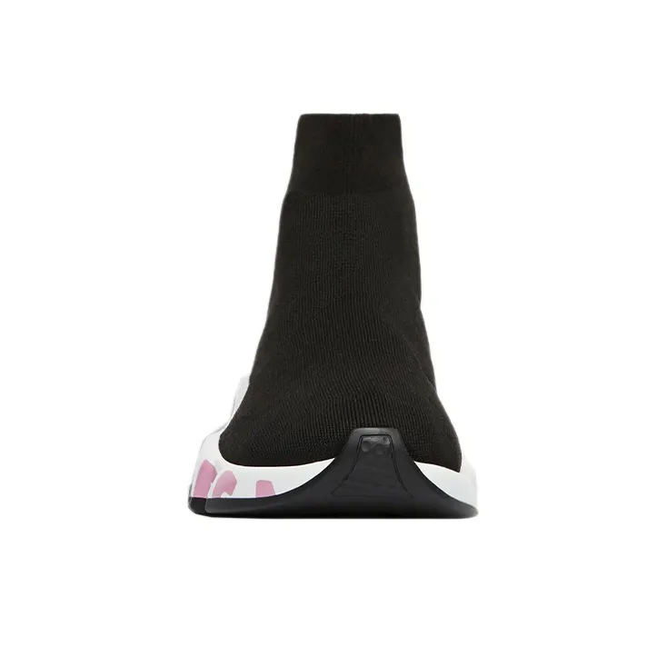 Balenciaga Speed Graffiti Black Pink Women's-2