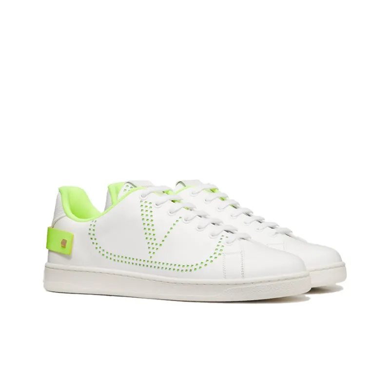 Valentino VLogo Signature Backnet GARAVANI Low Top Skateboard Shoes Men's White-2