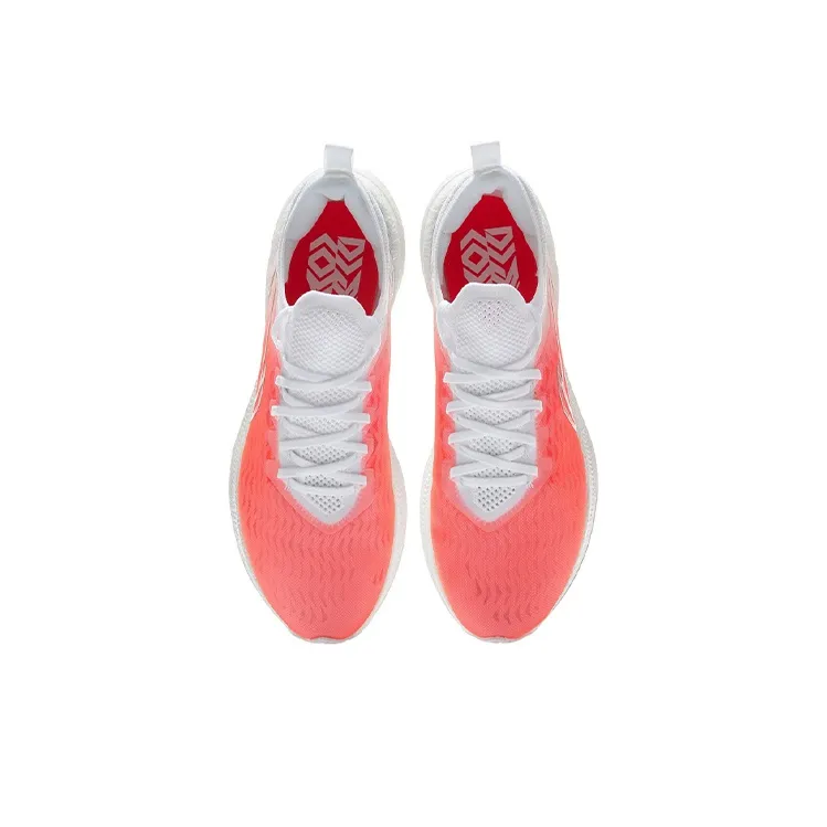 LiNing Feidian Discovery Anti Slip Wear Resistant Low Top Running Shoes Men's Fluorescent Fruit Red-2