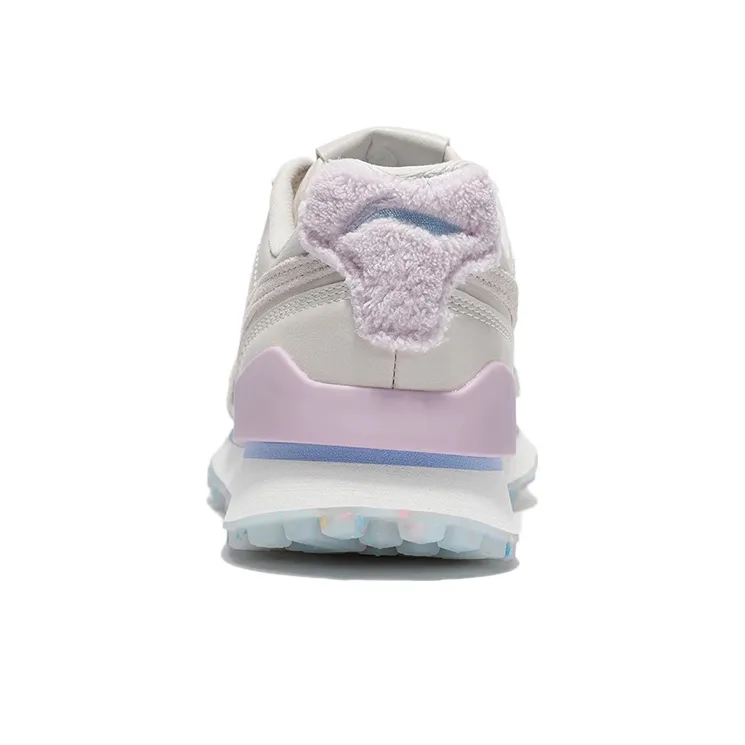 LiNing Marshmallow Cushioning Wear Resistant Low Top Sports Casual Shoes Women's White Gray-5