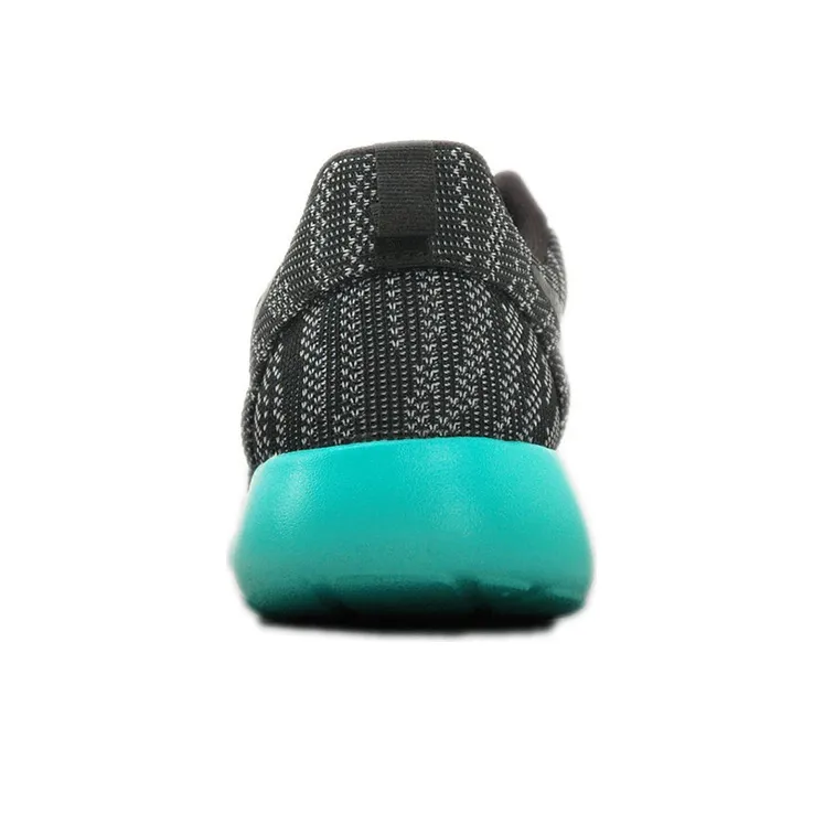 Nike Roshe Run Cushioning Anti Slip And Wear Resistant Low Top Running Shoes Women's Black Blue-2