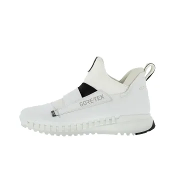 Ecco Zipfle Water Resistant Mid Top Running Shoes Women's White