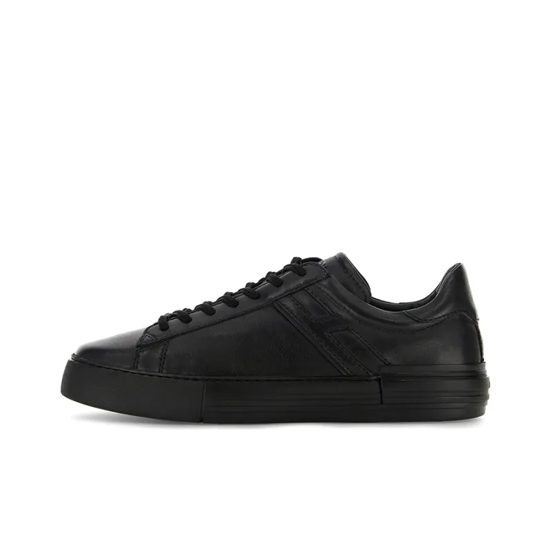 HOGAN Rebel Skateboard Shoes Men Low-Top Black-0