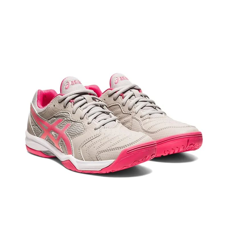 Asics Gel-Dedicate 6 Wear-Resistant Low-Top Running Shoes Women's Khaki Pink-2