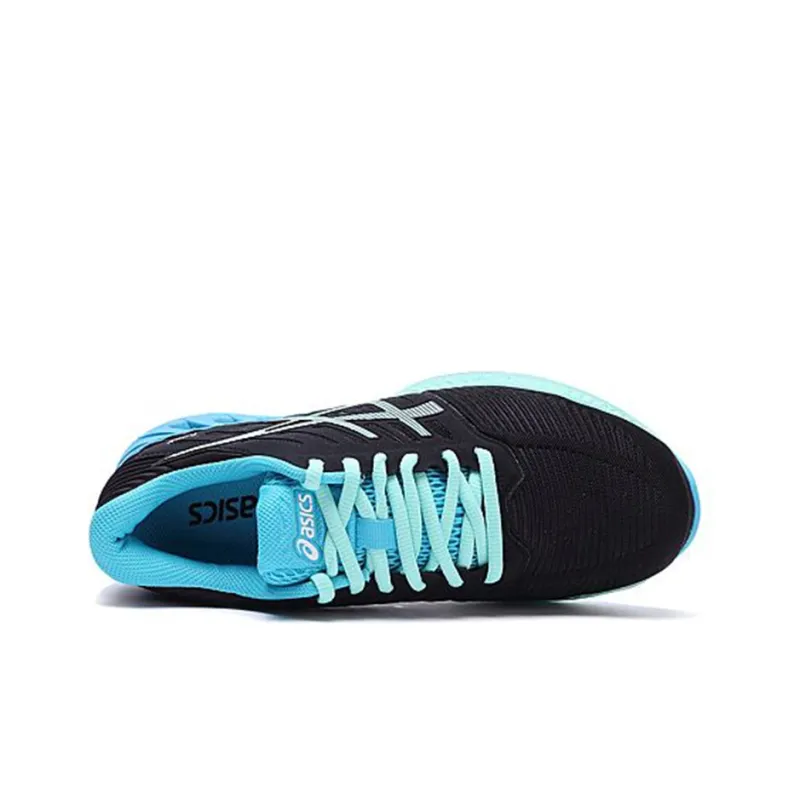 Asics Fuze Wear-Resistant Slip-Resistant Low-Top Running Shoes Women's Black Ice Blue-3