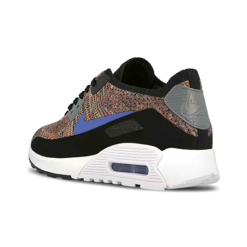Nike Air Max 90 Ultra 2.0 Flyknit Black Medium Blue Cool Grey Women's-4