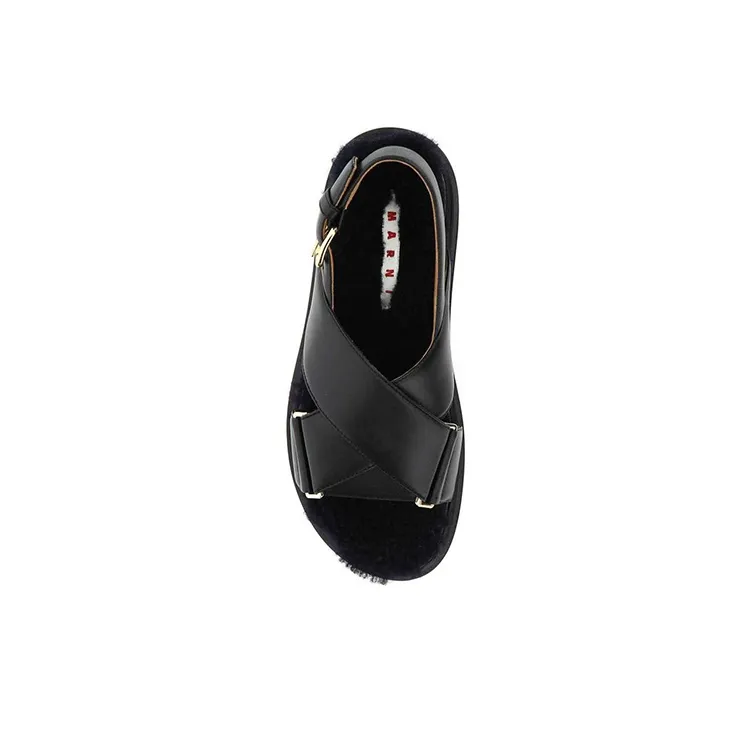 MARNI Fussbett Beach Sandals Women's Pure Black-3