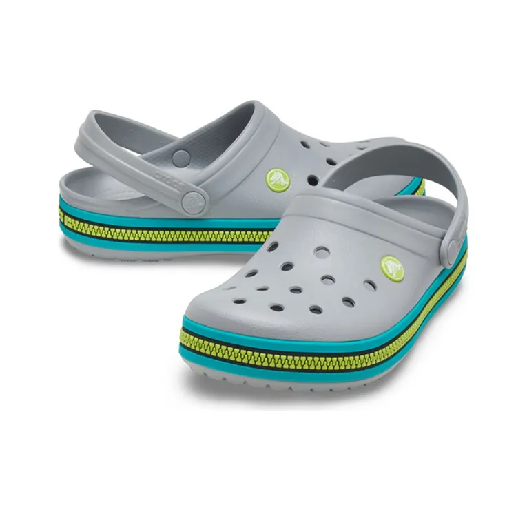 Crocs Crocband Zipper Band Clogs 'Grey Aqua'-3