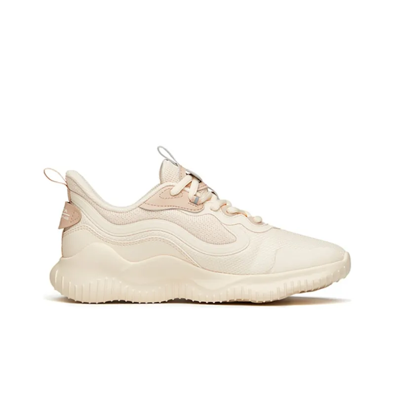 Anta Running Collection Anti Slip Wear Resistant Low Top Running Shoes Women's Oat-1