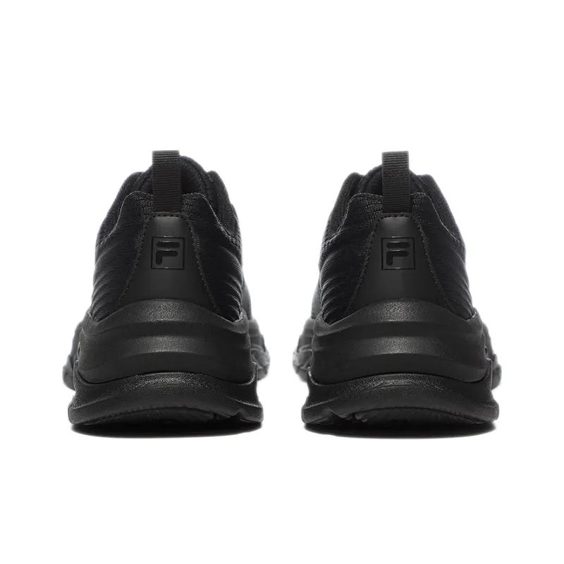 FILA Cushioning Anti-Slip And Wear-Resistant Low-Top Running Shoes Unisex Black-4