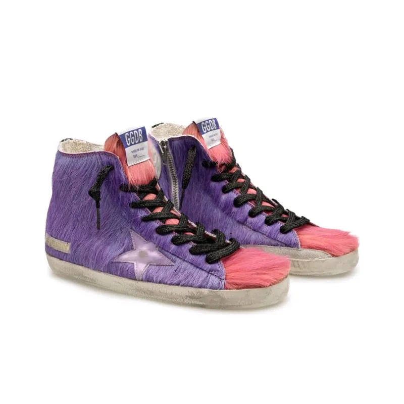 Golden Goose Francy Stylish Skateboarding Shoes Men's Light Purple-2