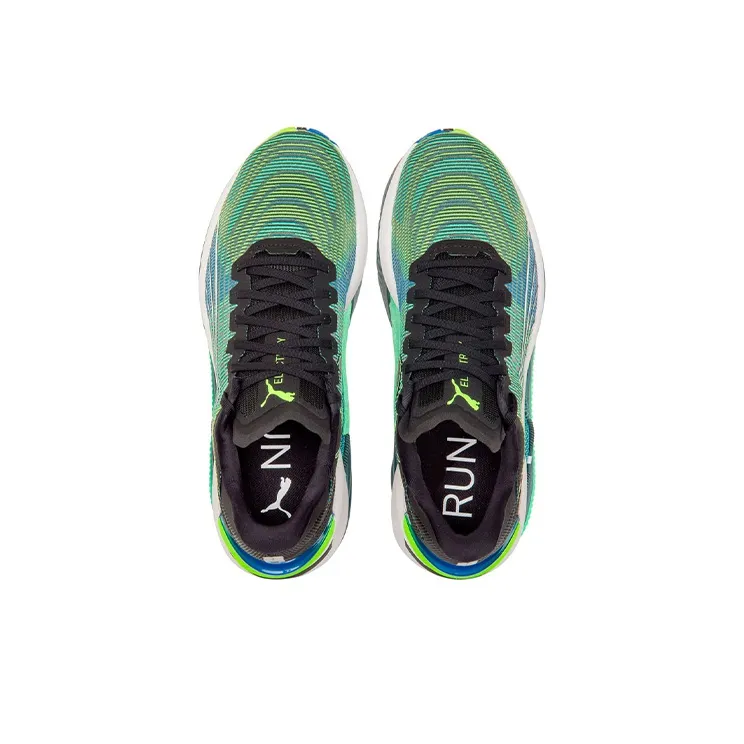 PUMA Electrify Nitro Cushioned Anti-Slip And Wear-Resistant Lightweight Low-Top Running Shoes Unisex Green Black-2