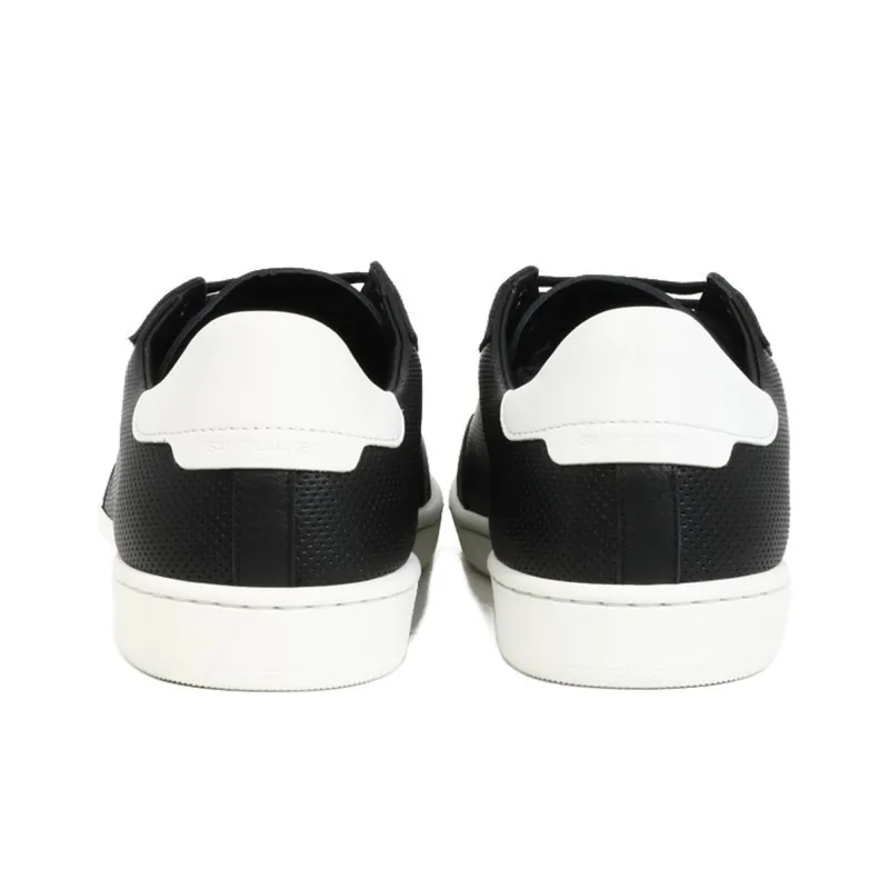 SAINT LAURENT SL/10 Skateboard Shoes Men Low Top Black White-4