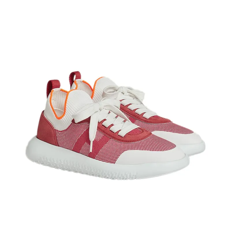 HERMES Crew Cushioning Anti Slip And Wear Resistant Low Top Casual Shoes Women's Pink-2