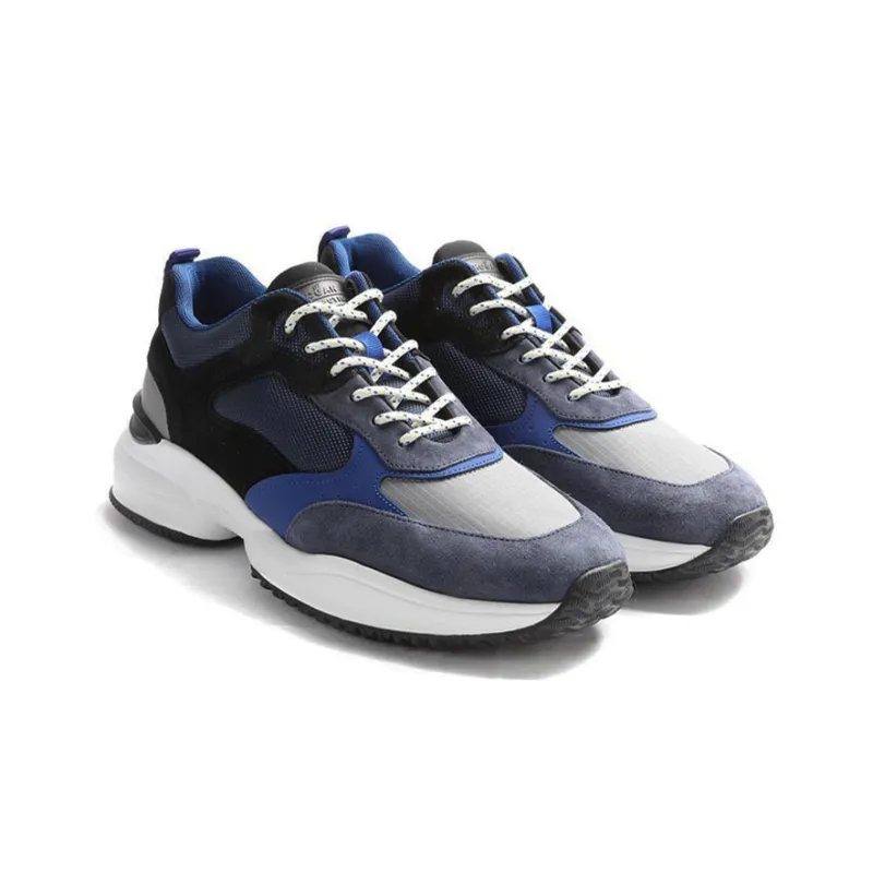 HOGAN Interaction Cushioning Anti-Slip And Wear-Resistant Low-Top Casual Shoes Men's Blue-3