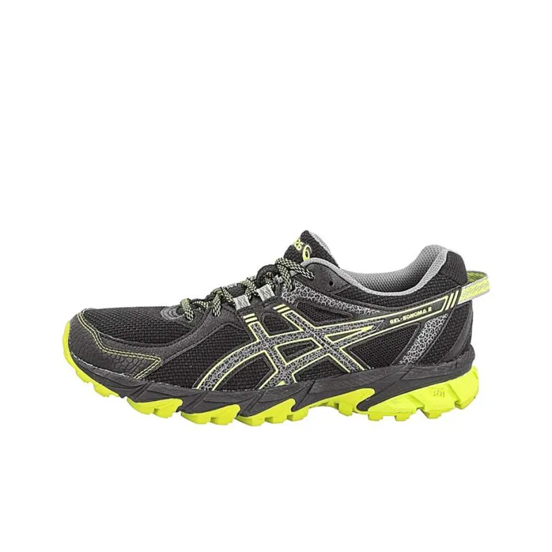 Asics Gel-Sonoma 2 Wear-Resistant Slip-Resistant Cushioning Low-Top Running Shoes Men's Black Yellow-0