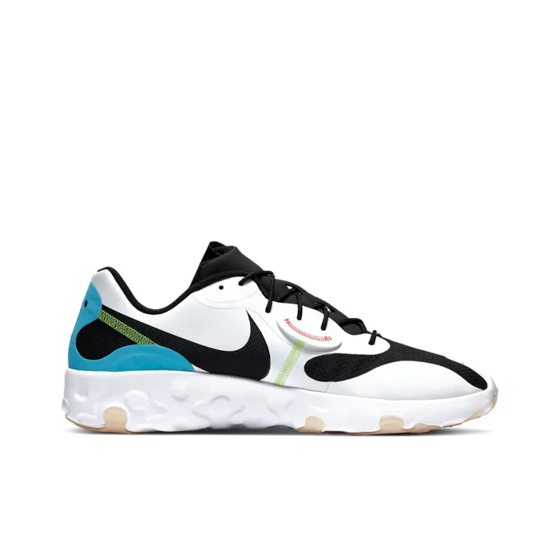 Nike Renew Lucent 2 Cushioned Slip-Resistant Breathable Low-Top Running Shoes Men's White Black Blue-1
