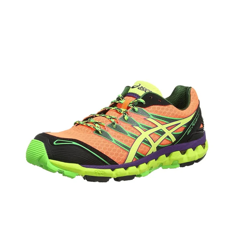 Asics Gel-Fuji Sensor 3 Gel-Fujisensor 3 Breathable Low-Top Running Shoes Men's Black Orange Green-2
