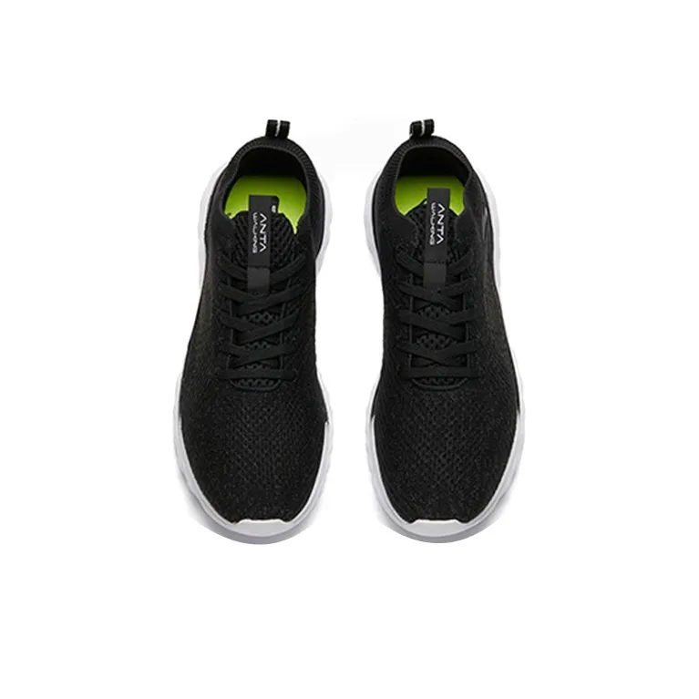 ANTA Running Shoes Men Low-Top Black/Carbon Gray-3