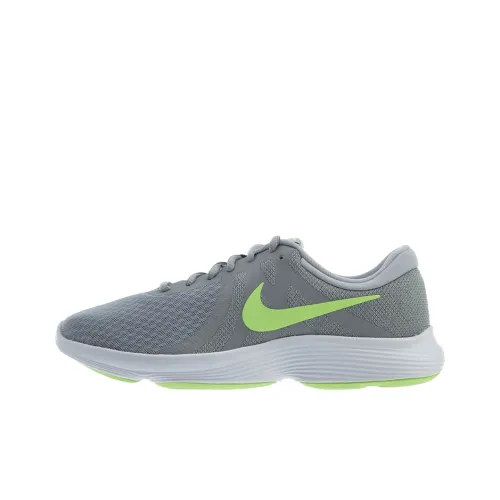 Nike REVOLUTION 4 Running Shoes Men Low-Top Gray/Green