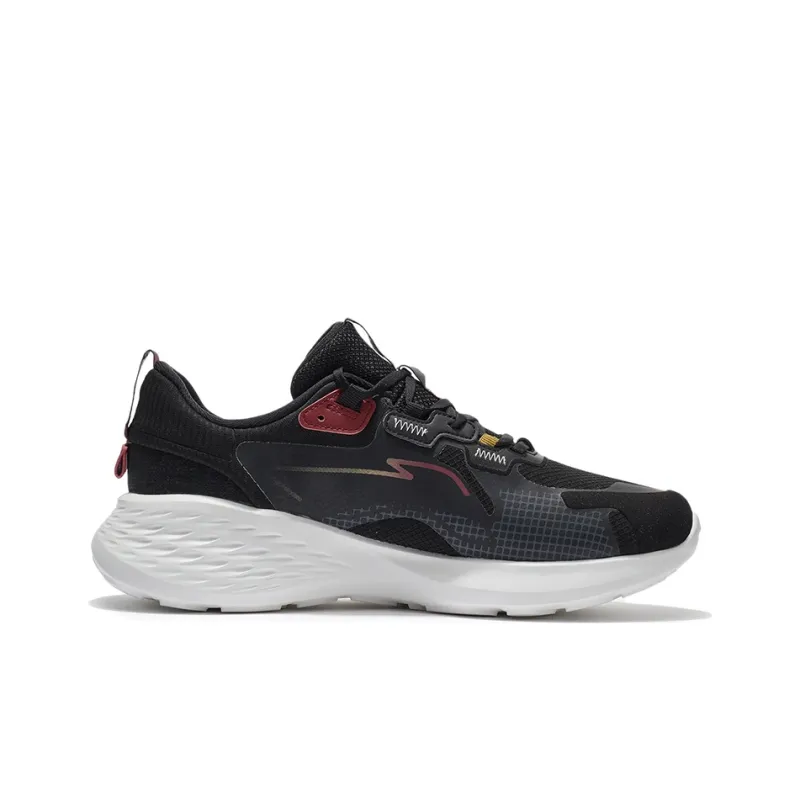 LiNing Soft Element Cushioning Anti Slip And Wear Resistant Low Top Casual Shoes Men's Black-1