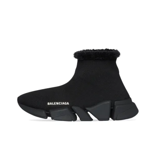 Balenciaga Speed 2.0 Casual Shoes Men High-Top Black