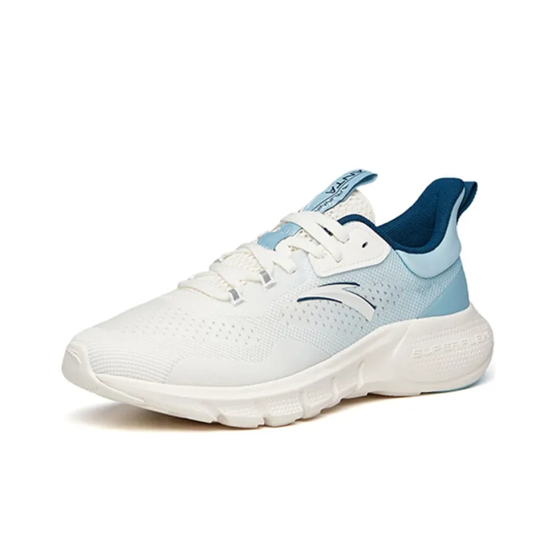 Anta Running Collection Cushioned Slip-Resistant Abrasion-Resistant Low-Top Running Shoes Men's White Blue-2