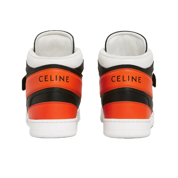 CELINE CT-02 Stylish Skateboarding Shoes Men's White Black Orange-3