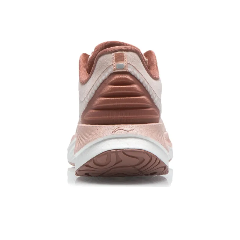 LiNing YueYing Cushioned Wear Resistant Slip Resistant Low Top Running Shoes Women's Peach Orange Pink-5