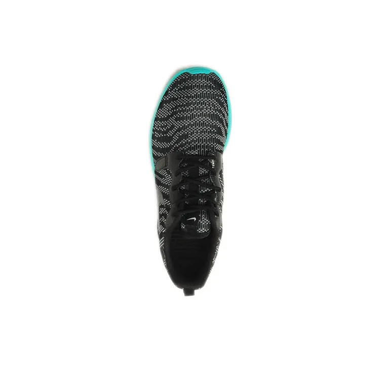 Nike Roshe Run Cushioning Anti Slip And Wear Resistant Low Top Running Shoes Women's Black Blue-1