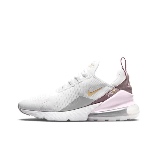 Nike Air Max 270 Running Shoes Women's Low-Top White/Gray/Pink