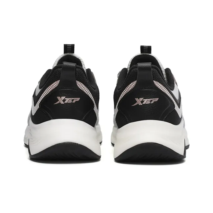 XTEP Cushioning Lightweight Low Top Running Shoes Women's Black White-4