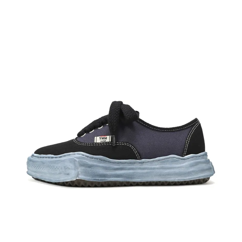 MIHARA YASUHIRO Baker OG Sole Over Dyed Canvas Low Black-0