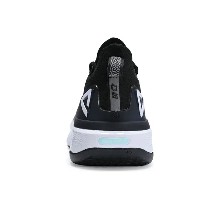 PEAK State Pole 4.0 Cushioning Anti-Slip Wear-Resistant Breathability Low-Top Taichi Running Shoes Men's Black White-4
