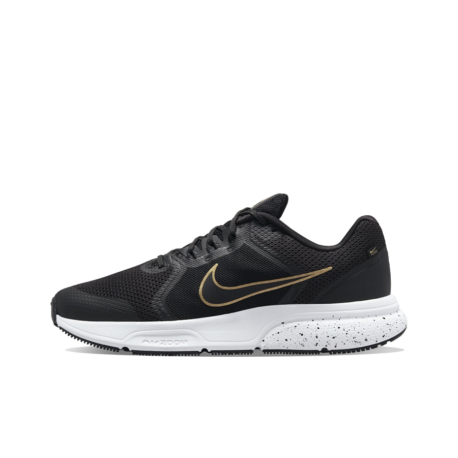 Nike Zoom Span 4 Running Shoes Men Low Top Black White POIZON