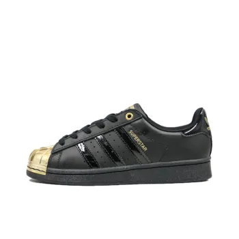 Adidas Originals Superstar Metal Toe Black Gold Metallic Women's