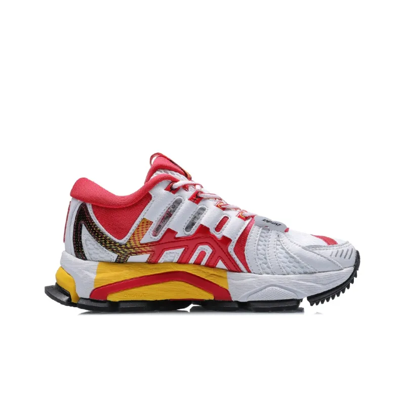 LiNing Furious Rider ACE Cushioning Anti Slip Wear Resistant Breathability Low Top Running Shoes Women's White Red-1