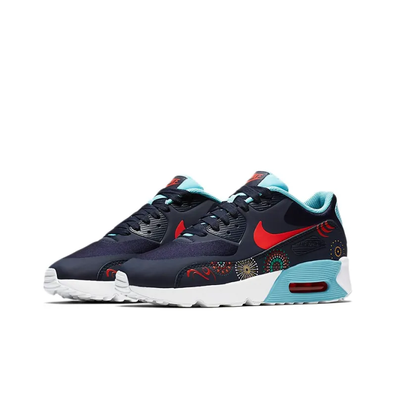 Nike Air Max 90 Ultra 2.0 'Black Red Blue' Women's-2