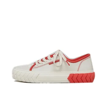 Both Skateboard Shoes Women's Low-Top White/Red