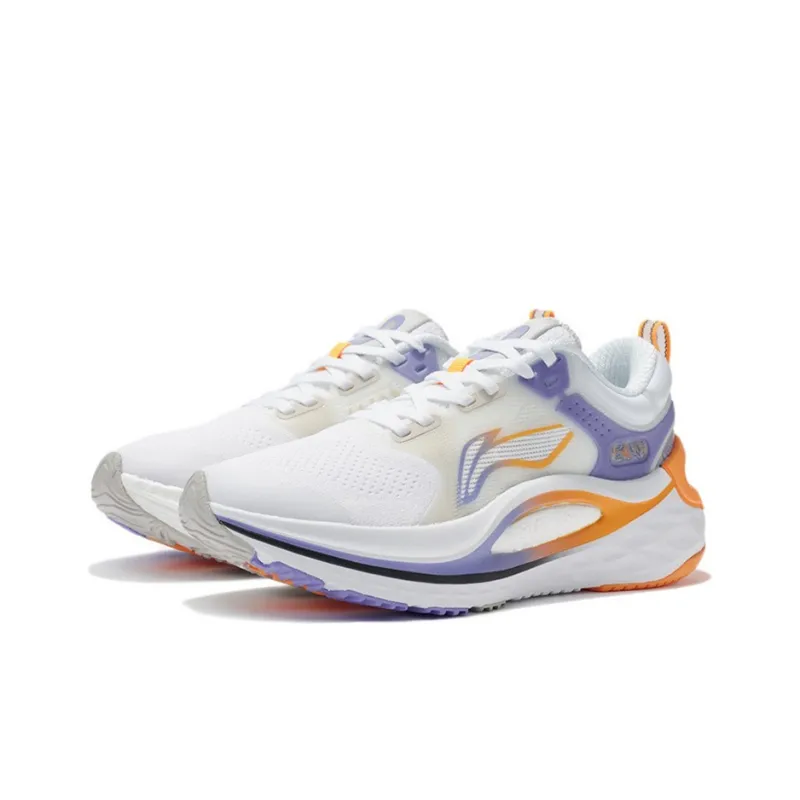 LiNing Furious Rider 6.0 Cushioning Anti Slip And Wear Resistant Support Reflective Low Top Running Shoes Women's White-2